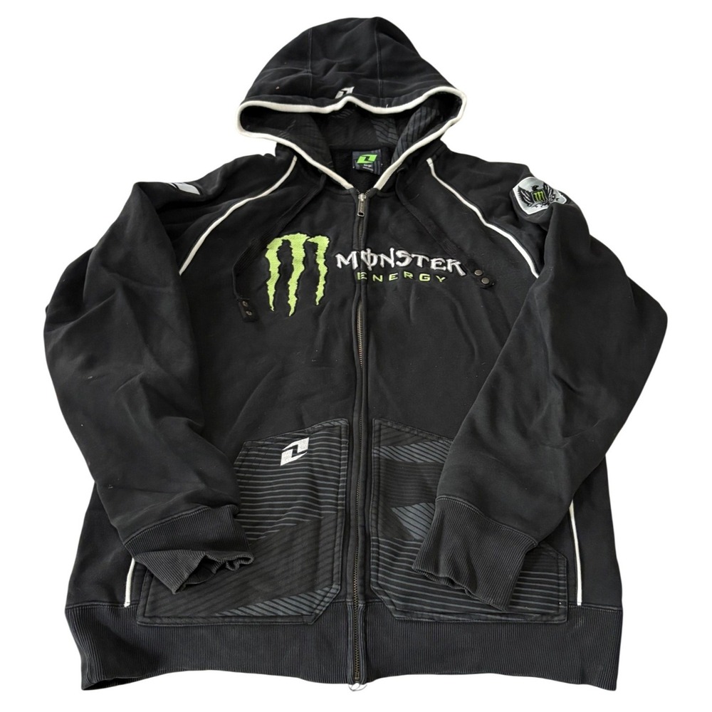 One Industries x Monster Energy "Frankie" Full Zip Hoodie  Men's Large Y2K BMX